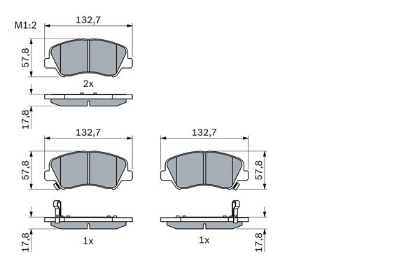 Set placute frana,frana disc 0 986 494 563 BOSCH