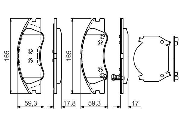 set placute frana,frana disc 0 986 494 577 BOSCH