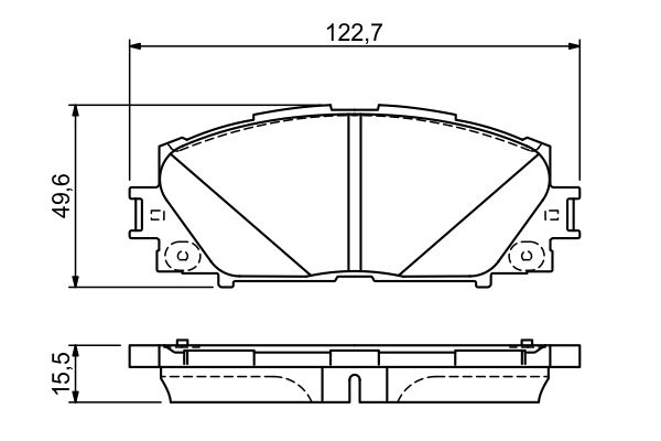 Set placute frana,frana disc 0 986 494 670 BOSCH