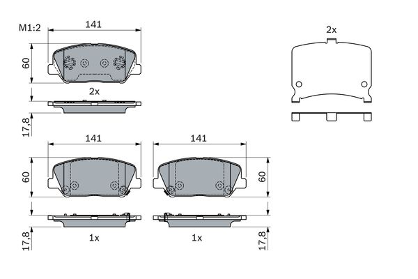 Set placute frana,frana disc 0 986 494 671 BOSCH