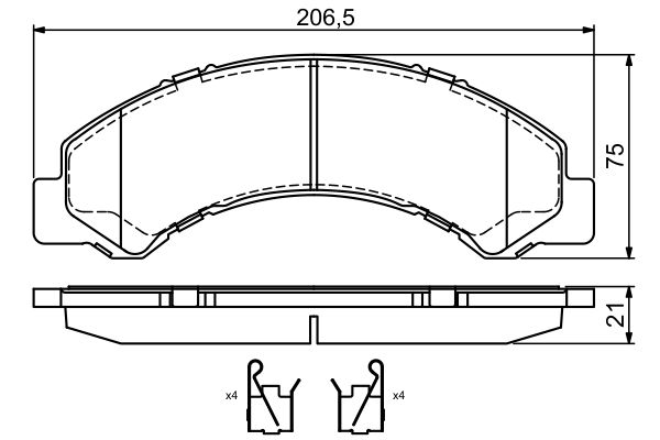 Set placute frana,frana disc 0 986 494 677 BOSCH