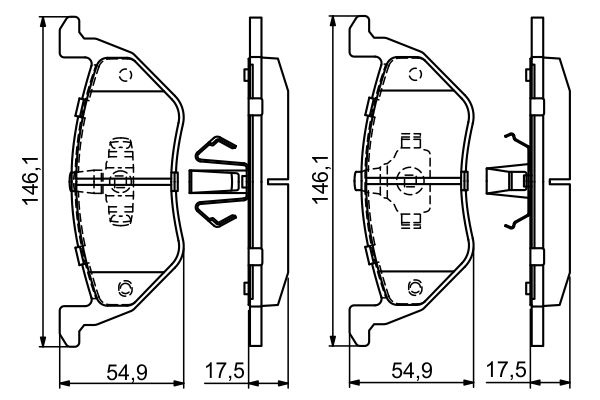 Set placute frana,frana disc 0 986 494 683 BOSCH