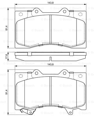 set placute frana,frana disc 0 986 494 693 BOSCH