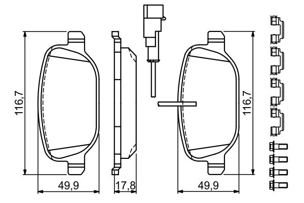 Set placute frana,frana disc 0 986 494 717 BOSCH