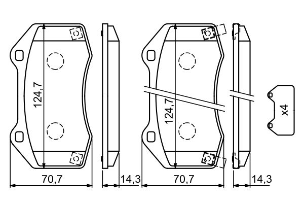 Set placute frana,frana disc 0 986 494 718 BOSCH