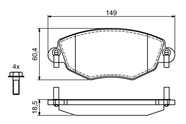 Set placute frana,frana disc 0 986 494 724 BOSCH