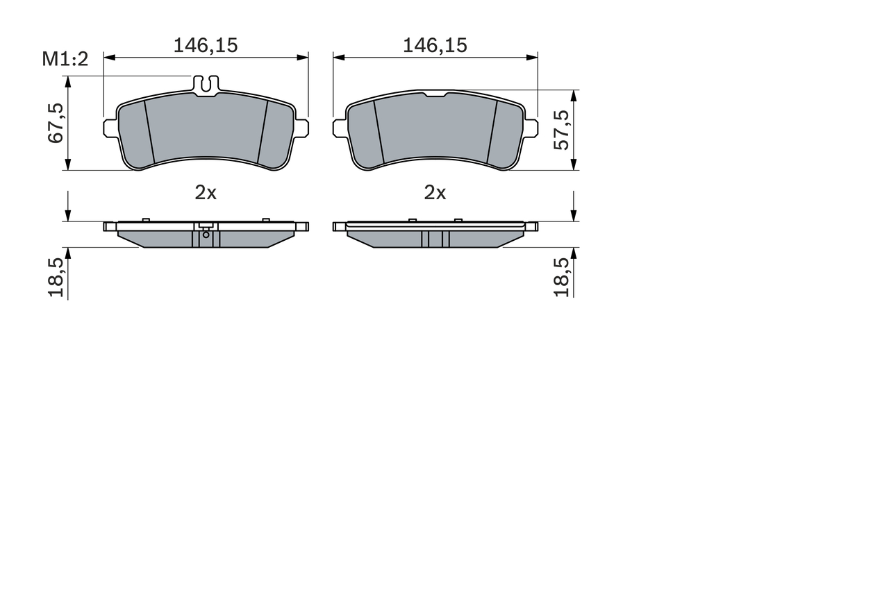 Set placute frana,frana disc 0 986 494 764 BOSCH