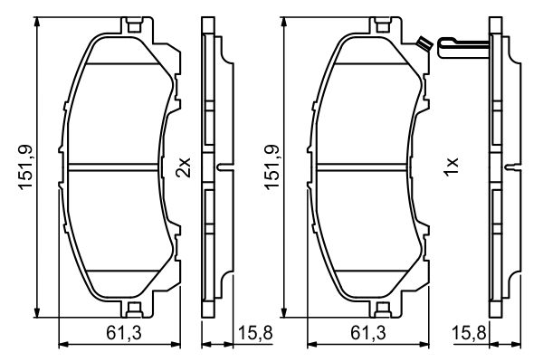 Set placute frana,frana disc 0 986 494 821 BOSCH