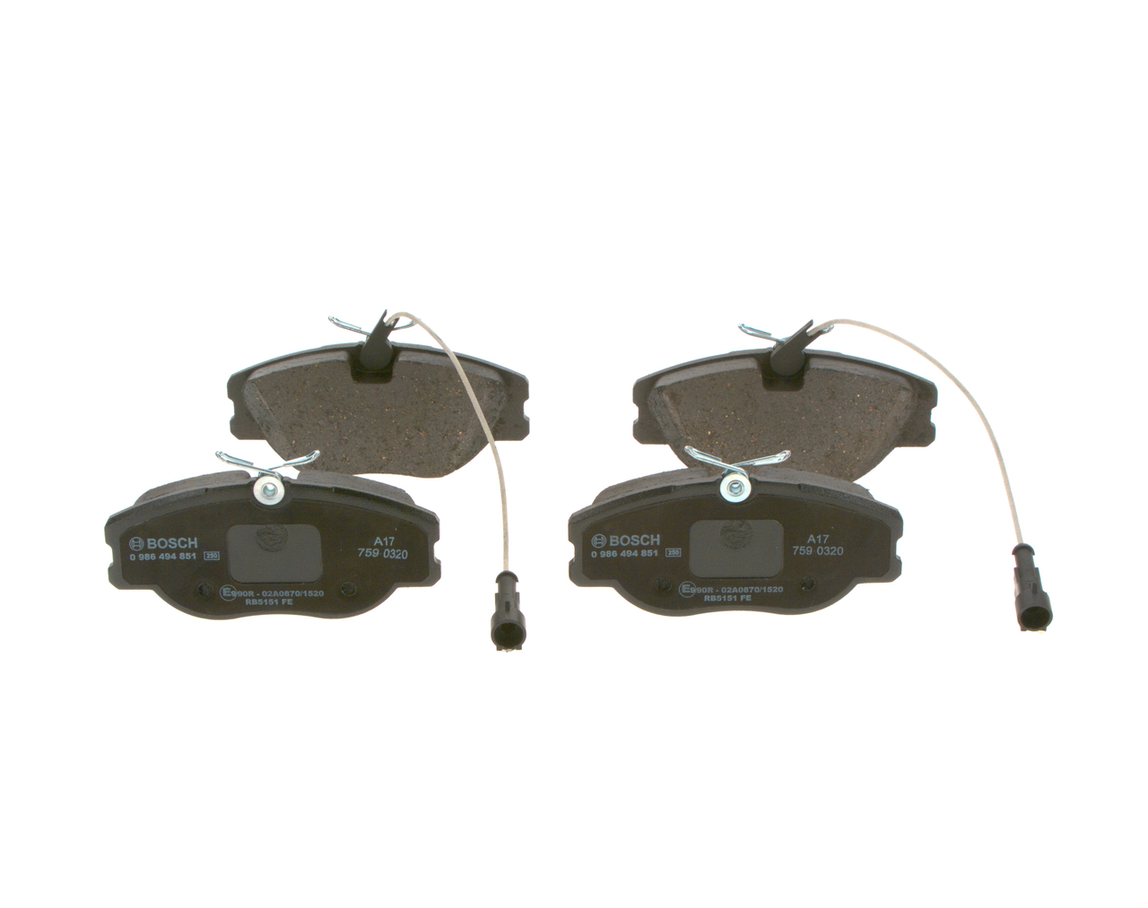 set placute frana,frana disc 0 986 494 851 BOSCH