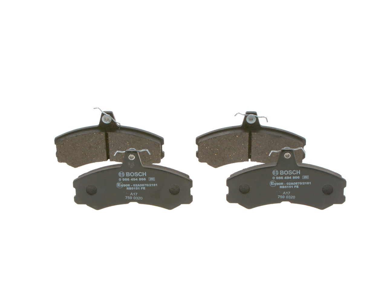 set placute frana,frana disc 0 986 494 866 BOSCH