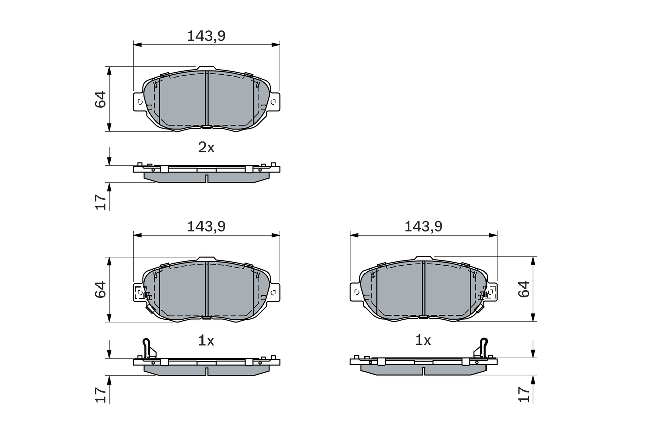 Set placute frana,frana disc 0 986 494 882 BOSCH