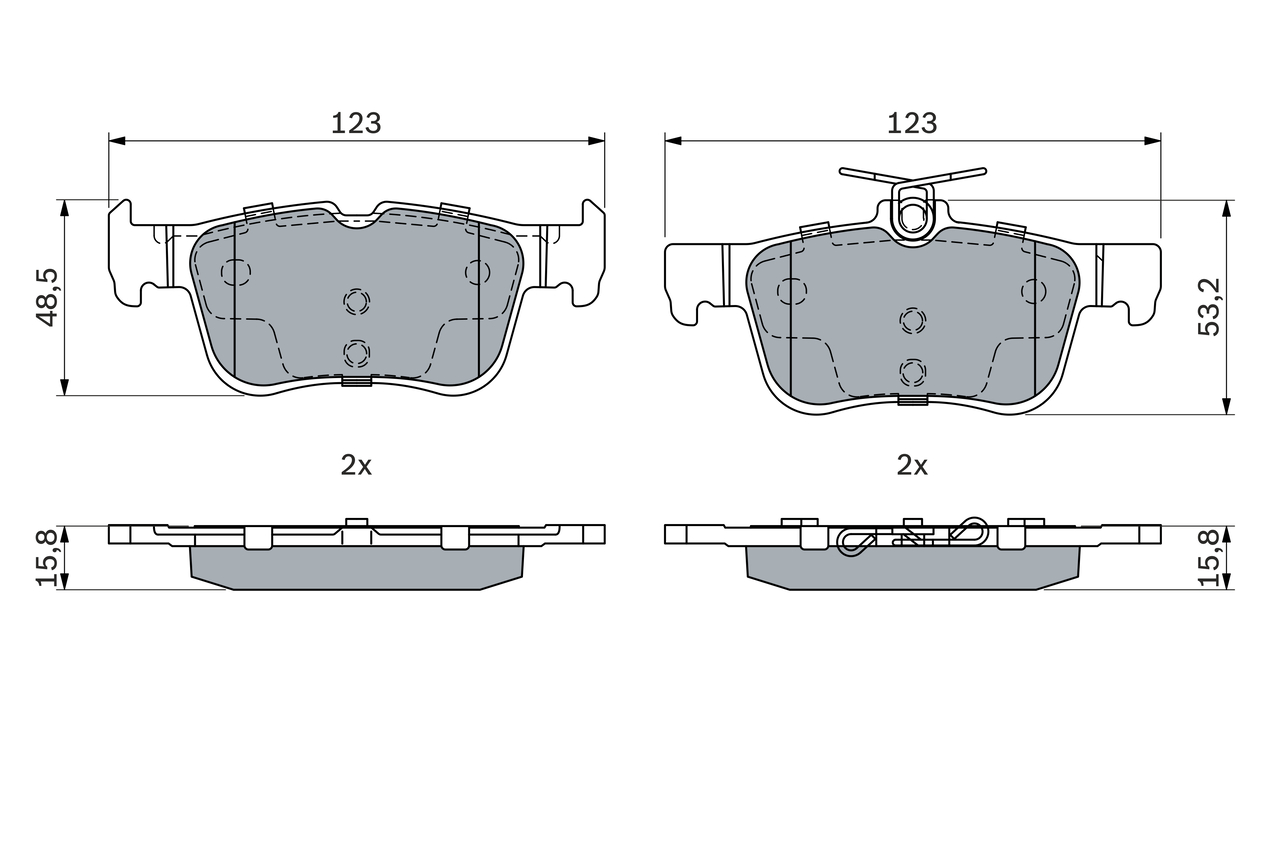 Set placute frana,frana disc 0 986 494 888 BOSCH