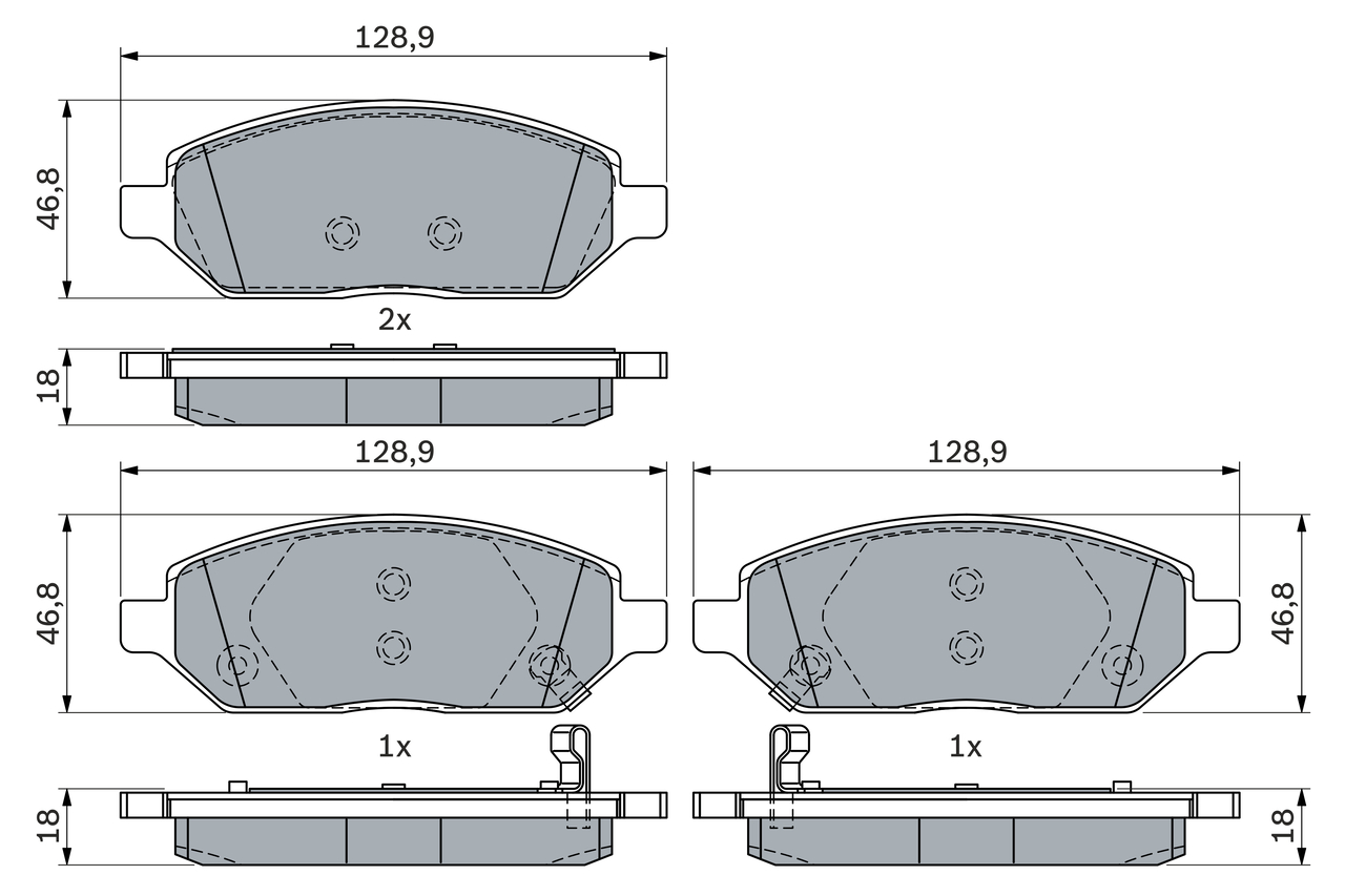 Set placute frana,frana disc 0 986 494 906 BOSCH