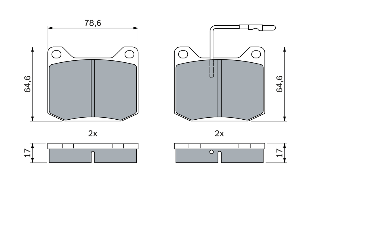 set placute frana,frana disc 0 986 494 938 BOSCH