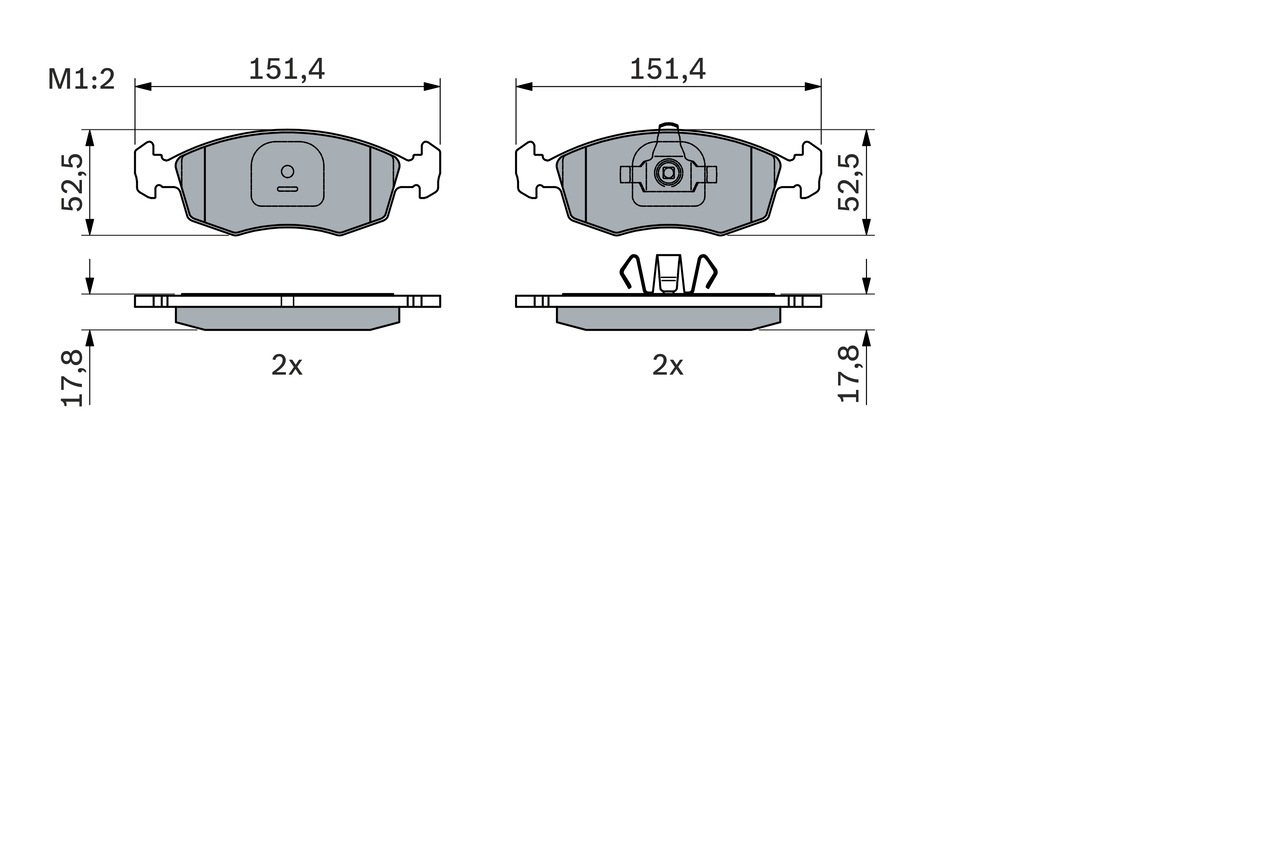 set placute frana,frana disc 0 986 494 943 BOSCH