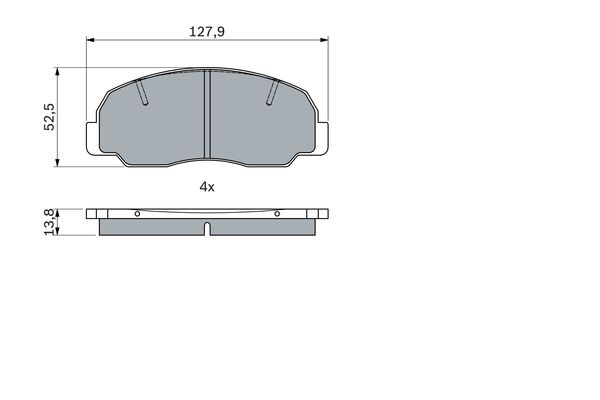 Set placute frana,frana disc 0 986 494 944 BOSCH