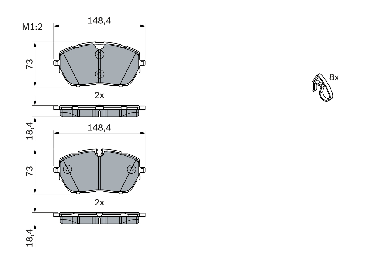 Set placute frana,frana disc 0 986 494 946 BOSCH