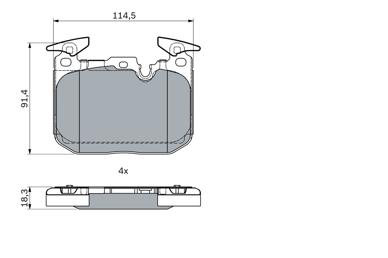 Set placute frana,frana disc 0 986 494 947 BOSCH