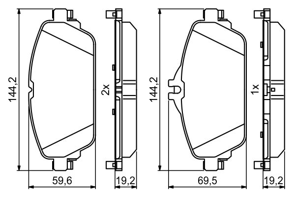 Set placute frana,frana disc 0 986 494 951 BOSCH