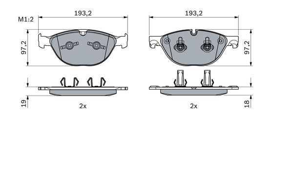 Set placute frana,frana disc 0 986 494 955 BOSCH