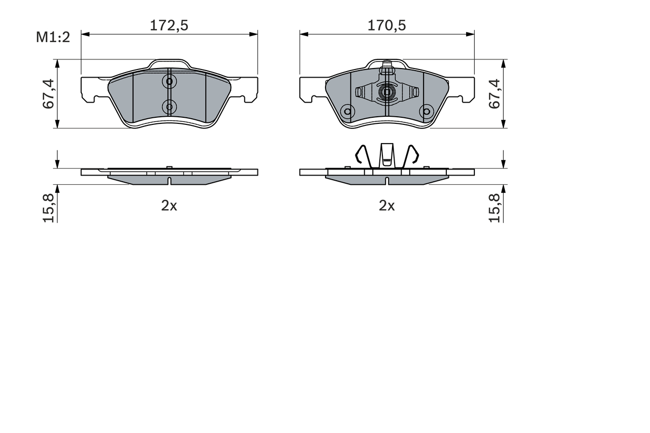 Set placute frana,frana disc 0 986 494 960 BOSCH