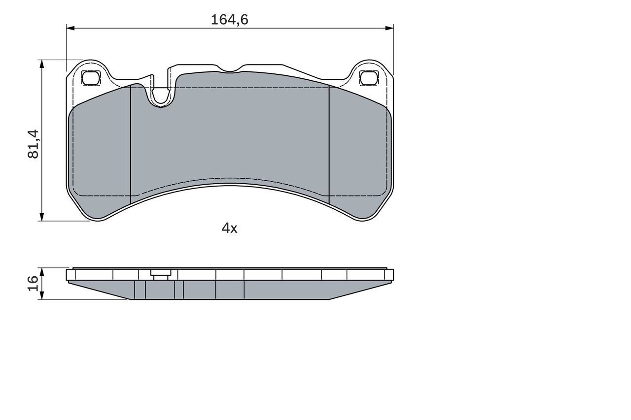 Set placute frana,frana disc 0 986 494 965 BOSCH