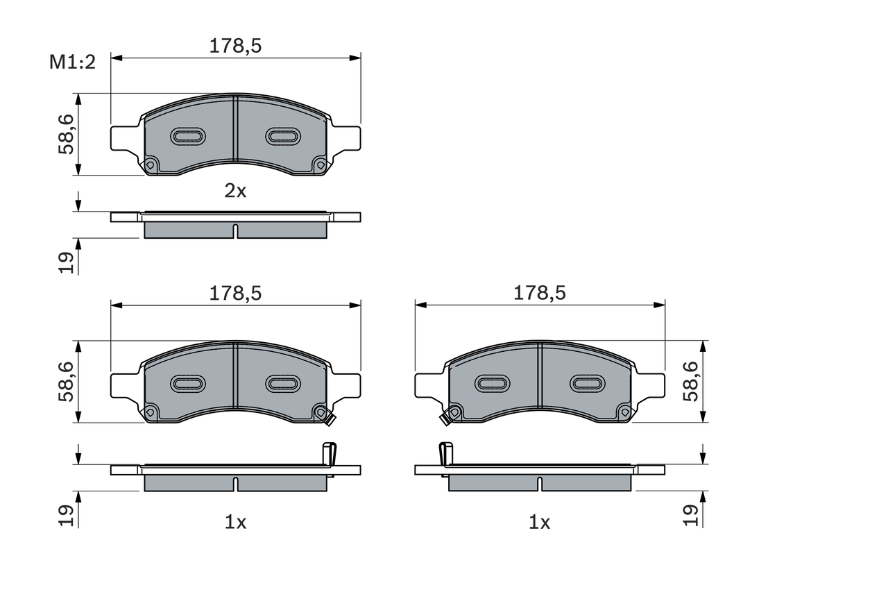 set placute frana,frana disc 0 986 494 966 BOSCH