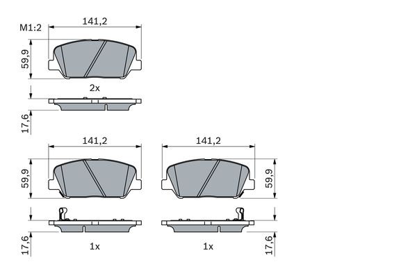 Set placute frana,frana disc 0 986 494 979 BOSCH