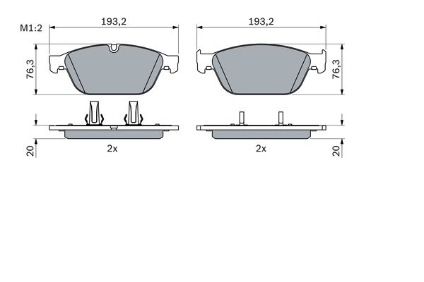 Set placute frana,frana disc 0 986 494 988 BOSCH