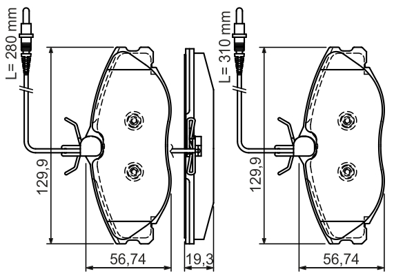 set placute frana,frana disc 0 986 495 001 BOSCH