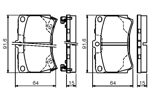 set placute frana,frana disc 0 986 495 037 BOSCH