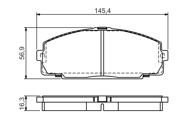 set placute frana,frana disc 0 986 495 058 BOSCH
