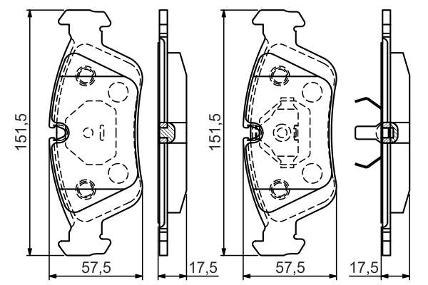 set placute frana,frana disc 0 986 495 060 BOSCH