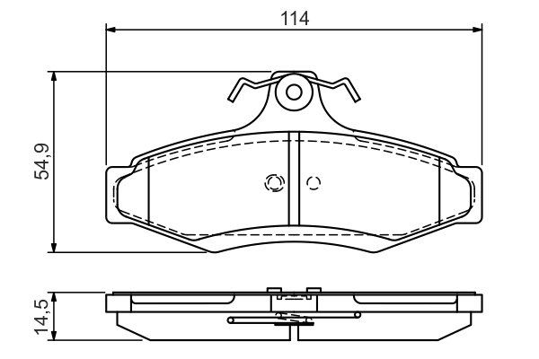 set placute frana,frana disc 0 986 495 068 BOSCH