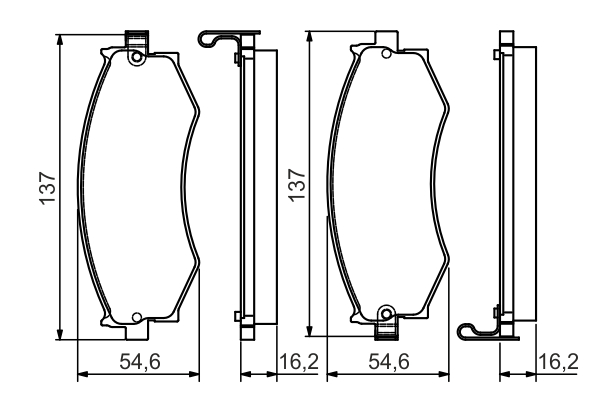 set placute frana,frana disc 0 986 495 076 BOSCH