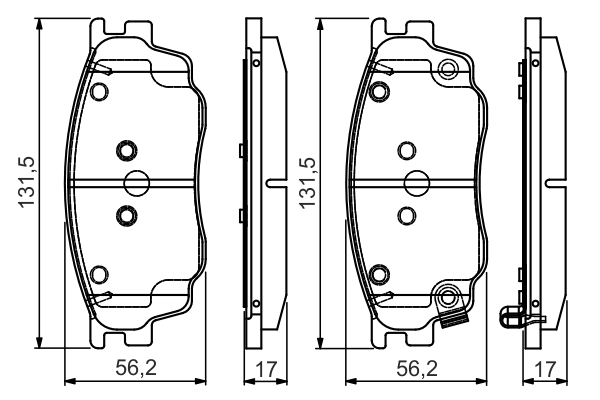 set placute frana,frana disc 0 986 495 087 BOSCH