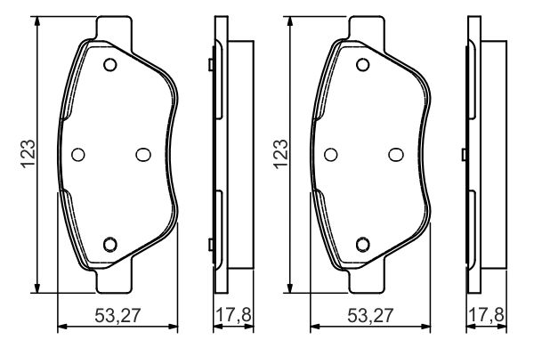 Set placute frana,frana disc 0 986 495 102 BOSCH