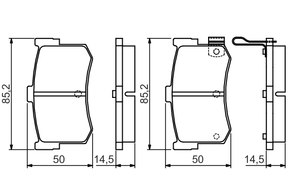 set placute frana,frana disc 0 986 495 121 BOSCH