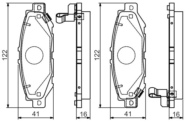 Set placute frana,frana disc 0 986 495 122 BOSCH