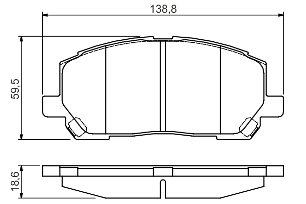 set placute frana,frana disc 0 986 495 126 BOSCH