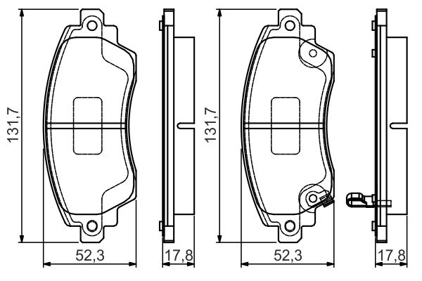 Set placute frana,frana disc 0 986 495 132 BOSCH