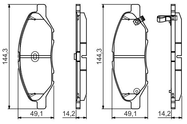 set placute frana,frana disc 0 986 495 133 BOSCH
