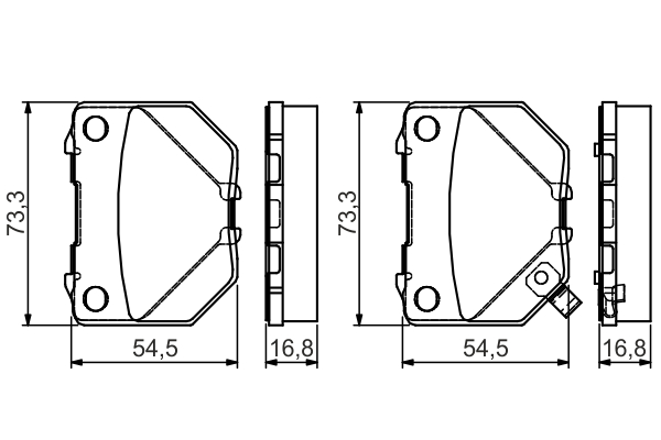 set placute frana,frana disc 0 986 495 137 BOSCH