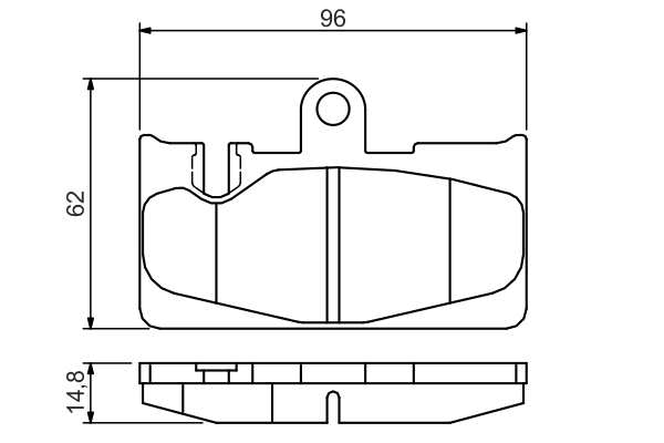 set placute frana,frana disc 0 986 495 139 BOSCH