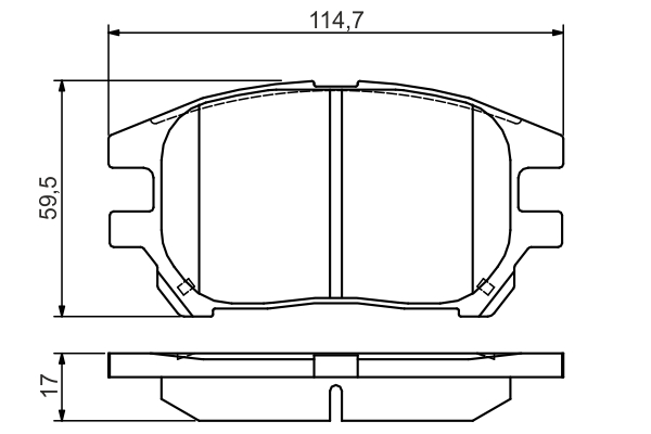 set placute frana,frana disc 0 986 495 140 BOSCH