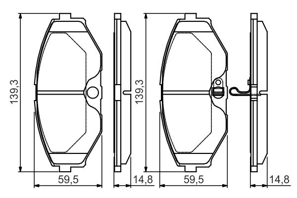 set placute frana,frana disc 0 986 495 147 BOSCH