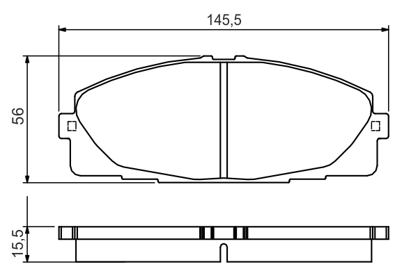 set placute frana,frana disc 0 986 495 152 BOSCH