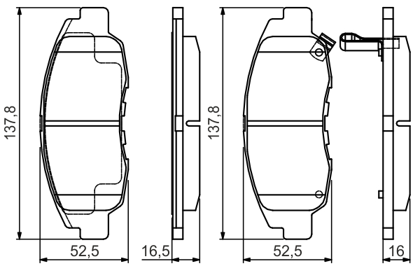 Set placute frana,frana disc 0 986 495 153 BOSCH