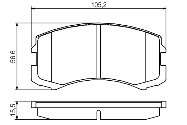set placute frana,frana disc 0 986 495 158 BOSCH