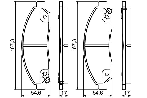 Set placute frana,frana disc 0 986 495 159 BOSCH